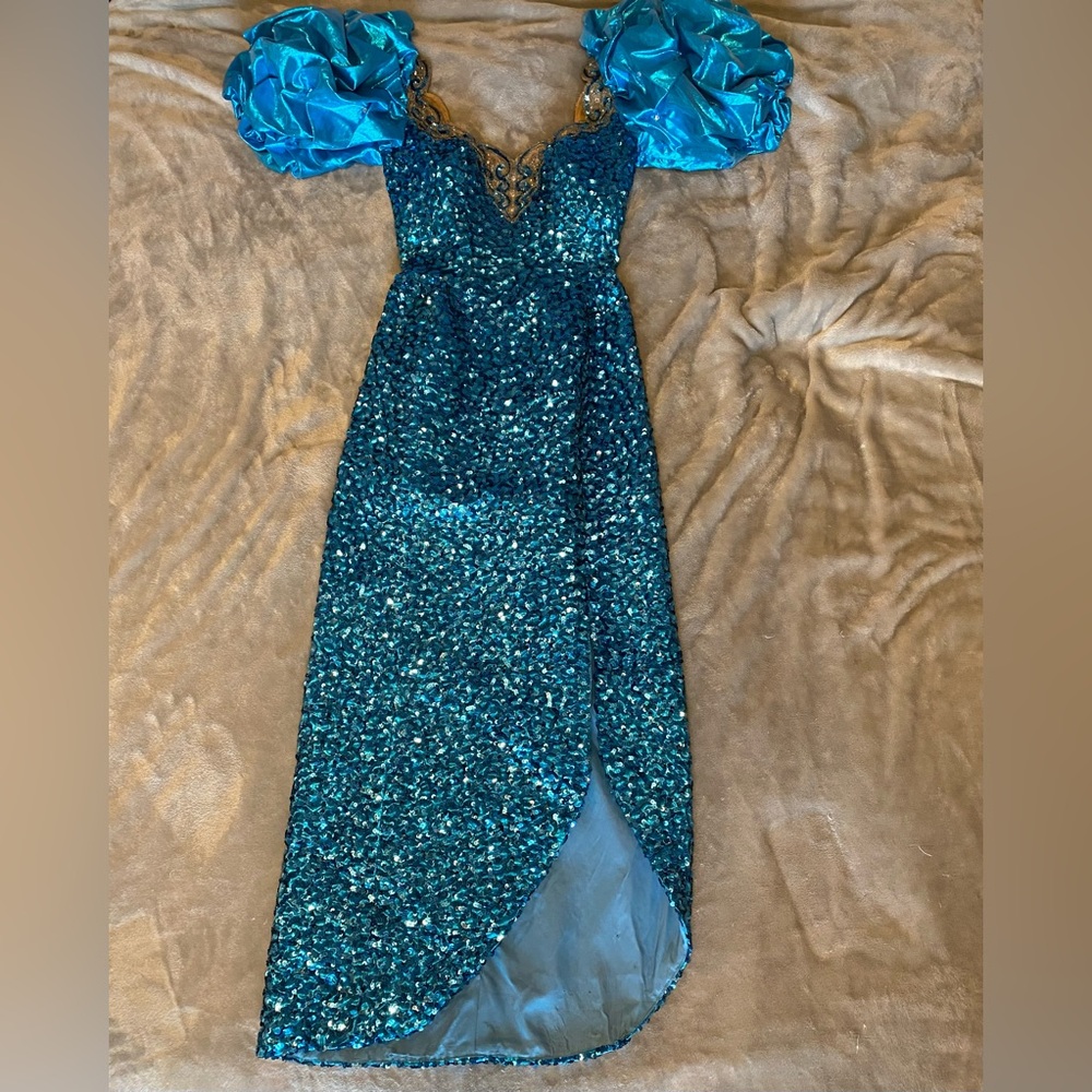 Vintage 80s Sequin Formal Gown